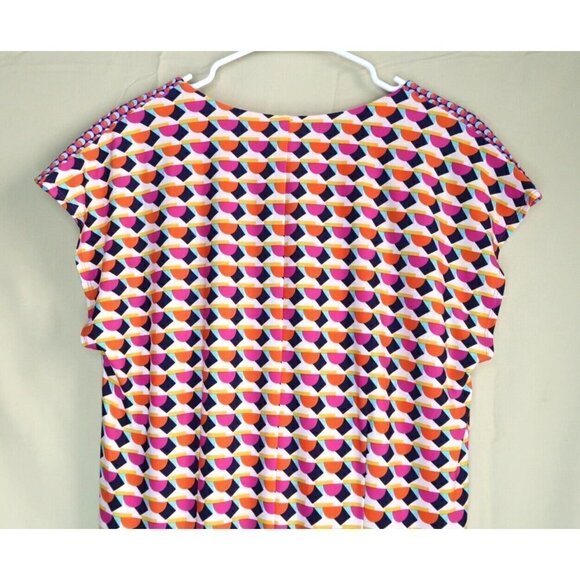 Laundry By Shelli Segal Mini Dress Short Raglan Sleeve V Neck Tunic Medium EUC - Picture 5 of 8